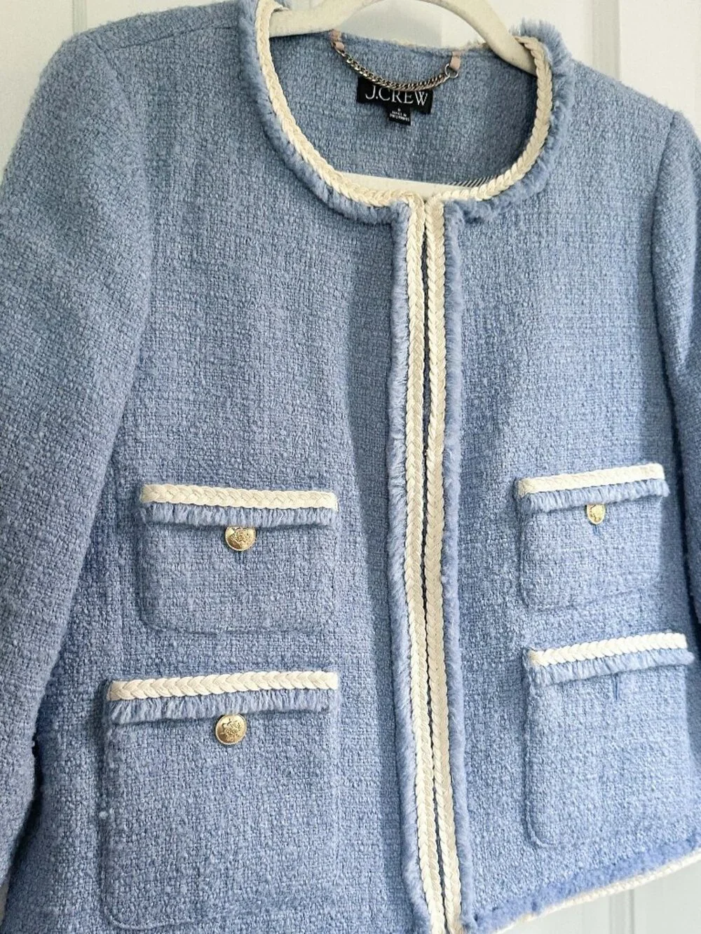 J. Crew Frances Lady Jacket in Maritime Tweed Worn Once - Size 8